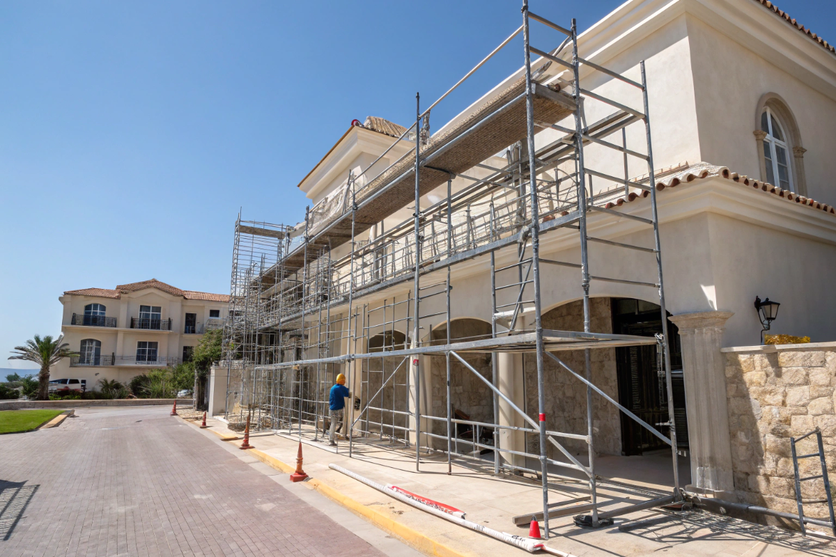 Alquiler y montaje de andamios en Mallorca para obras y reformas